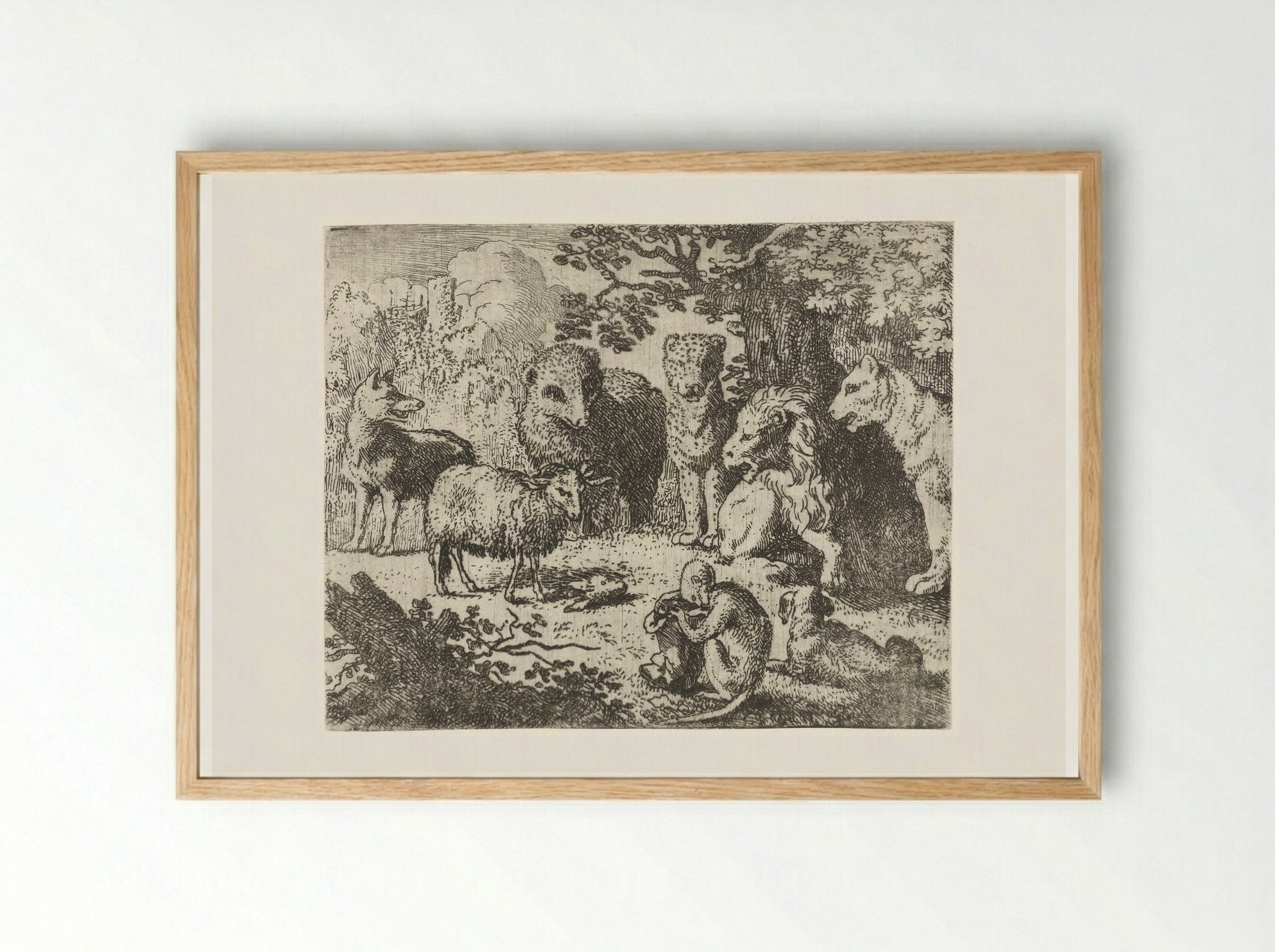 Belijn Arrives at Court - Allaert van Everdingen - Framed Print Wood
