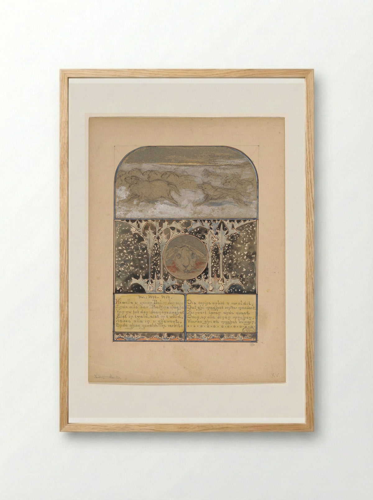 Belijn en de zijnen en de afgebeten kop van Cuwaert - Bernard Willem Wierink - Framed Print Wood