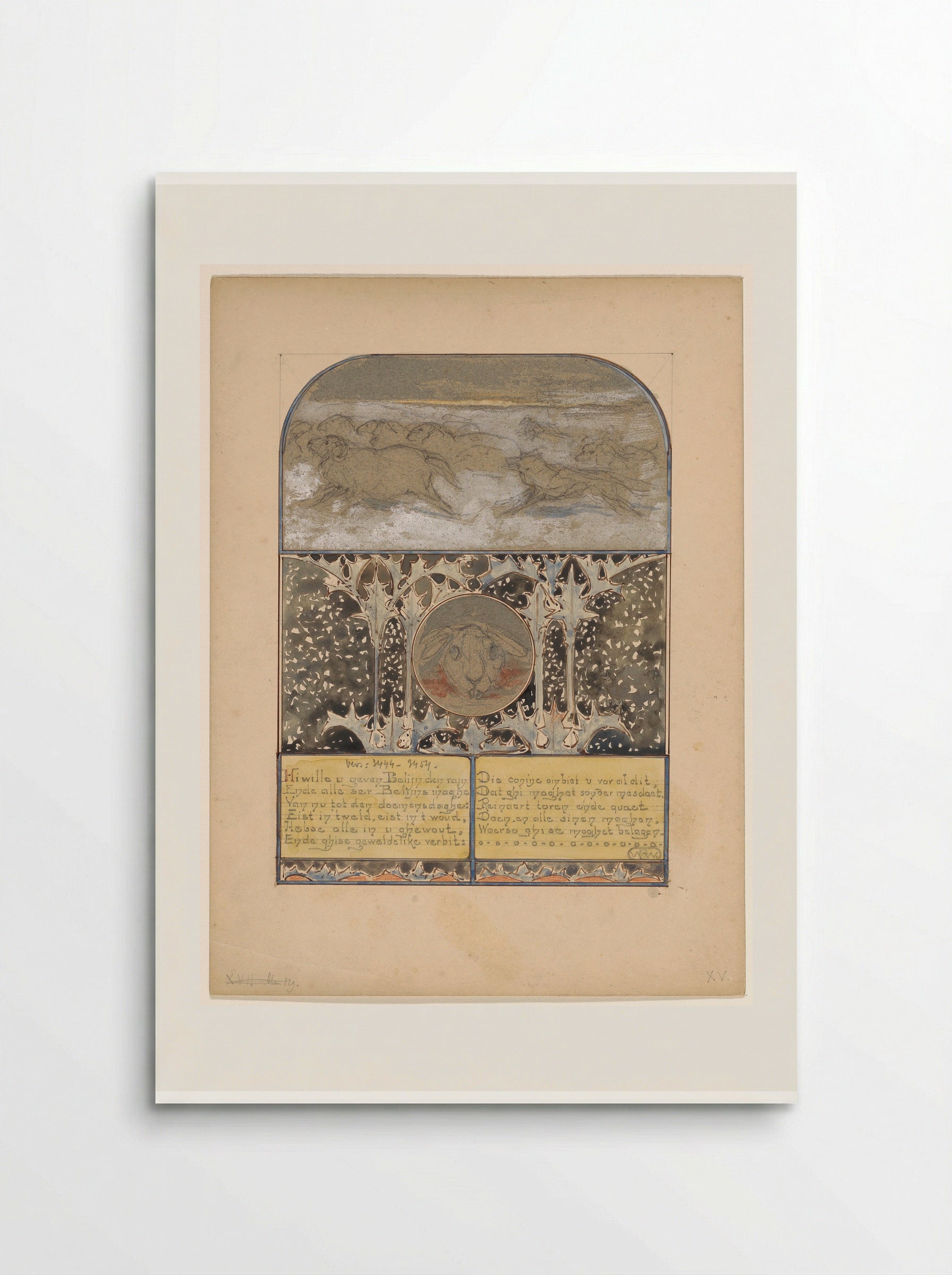 Belijn en de zijnen en de afgebeten kop van Cuwaert - Bernard Willem Wierink - Poster