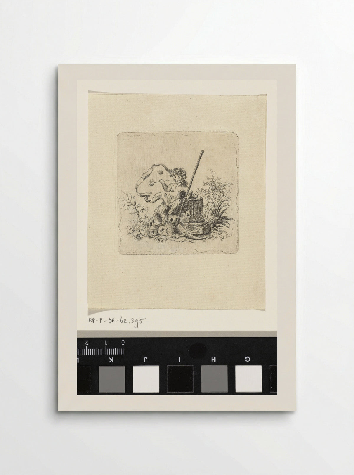 Bellenblazende putto met een zeis - Vincent van der Vinne - Poster