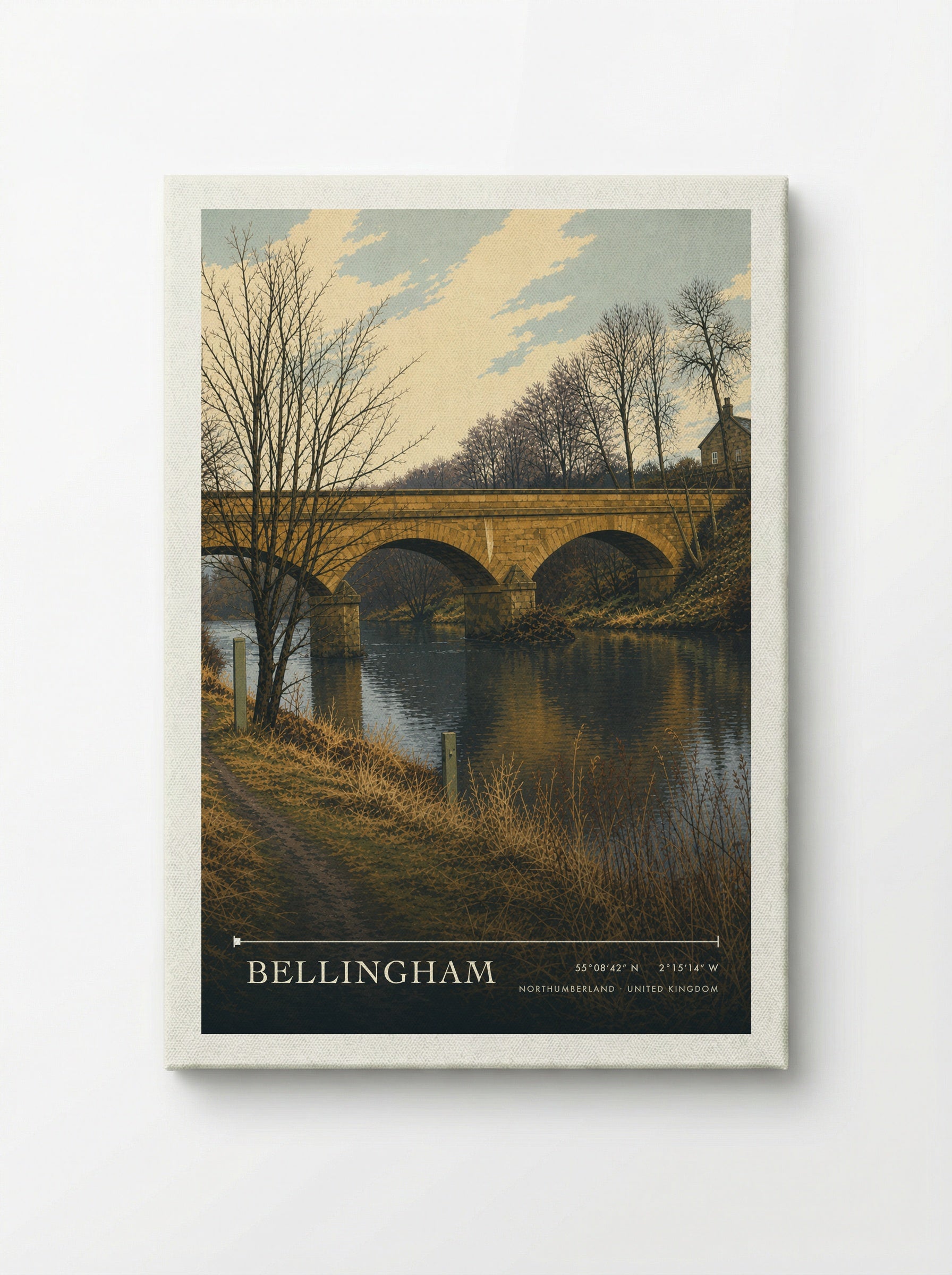 Bellingham Northumberland United Kingdom Travel Poster - Canvas