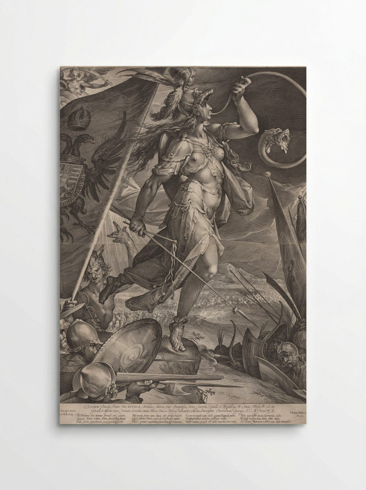 Bellona Leading the Armies of the Emperor against the Turks - Jan Muller - Poster