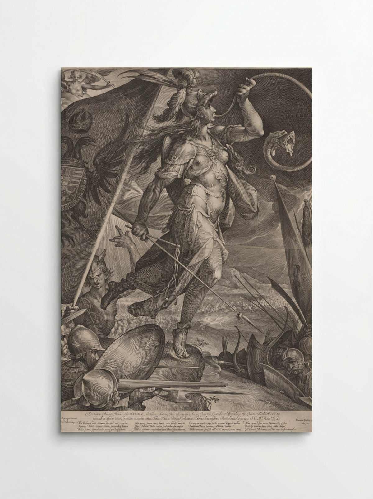 Bellona Leading the Armies of the Emperor against the Turks - Jan Muller - Poster