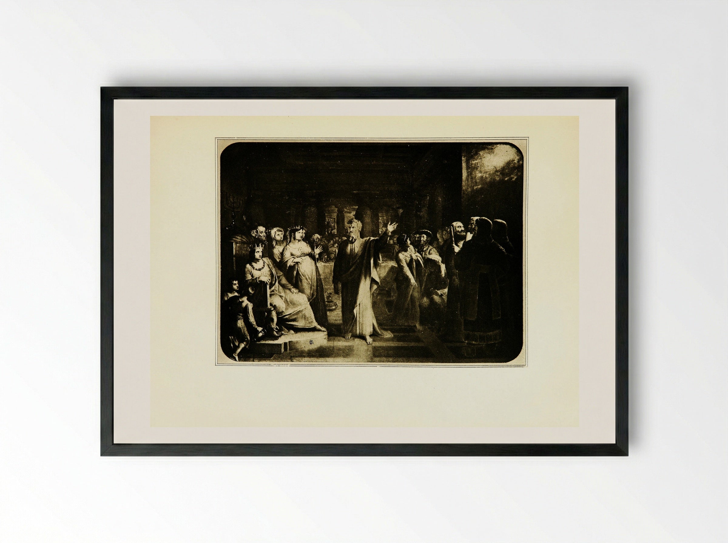 Belshazzar's Feast - Washington Allston - Framed Print Black