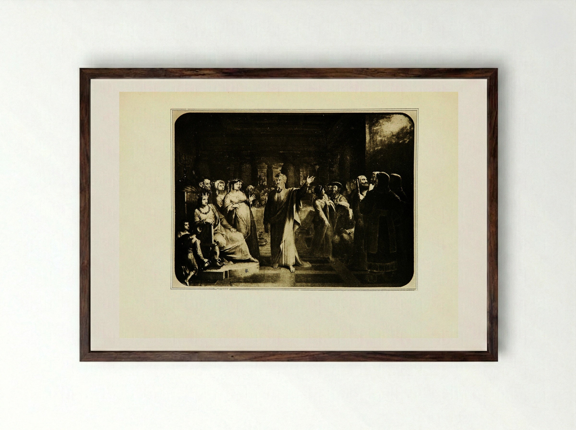 Belshazzar's Feast - Washington Allston - Framed Print Dark Wood