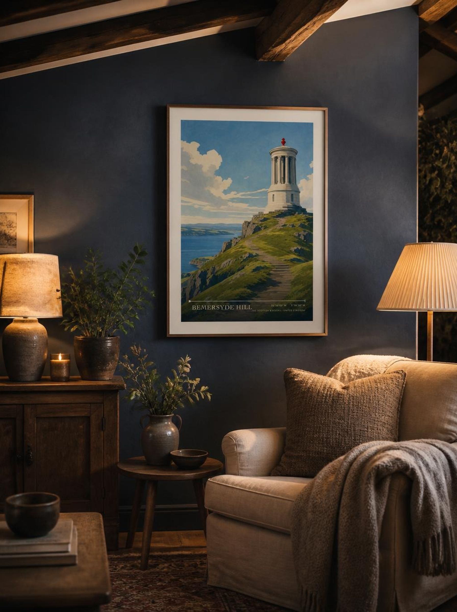 Bemersyde Hill The Scottish Borders United Kingdom Travel Poster - Lifestyle