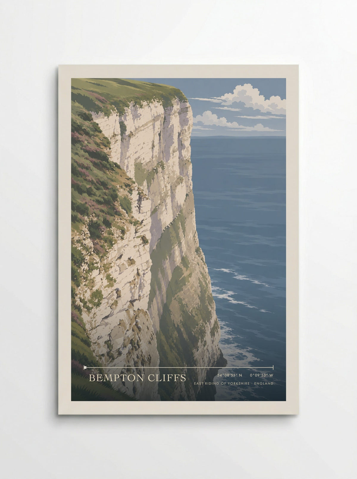 Bempton Cliffs, East Riding of Yorkshire | Travel Poster - Poster