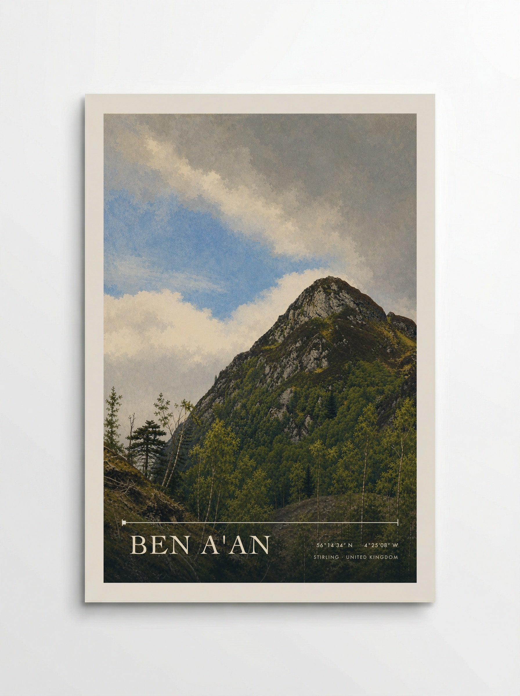 Ben A'an Stirling United Kingdom Travel Poster - Poster