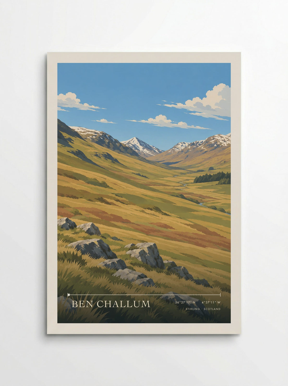 Ben Challum, Stirling | Travel Poster - Poster