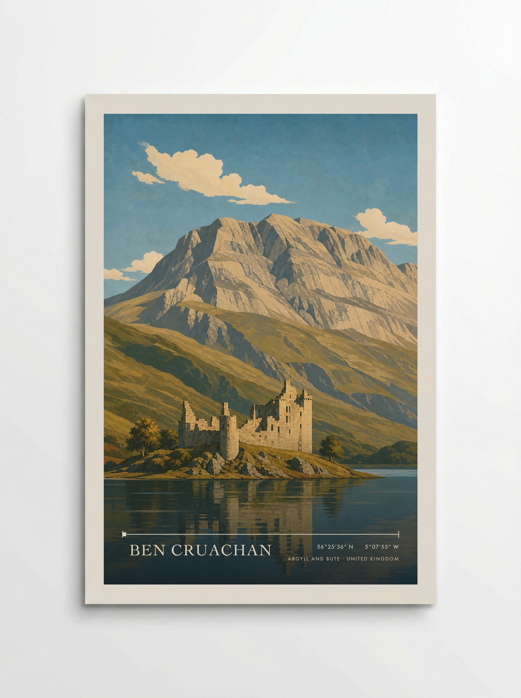 Ben Cruachan Argyll and Bute United Kingdom Travel Poster - Poster