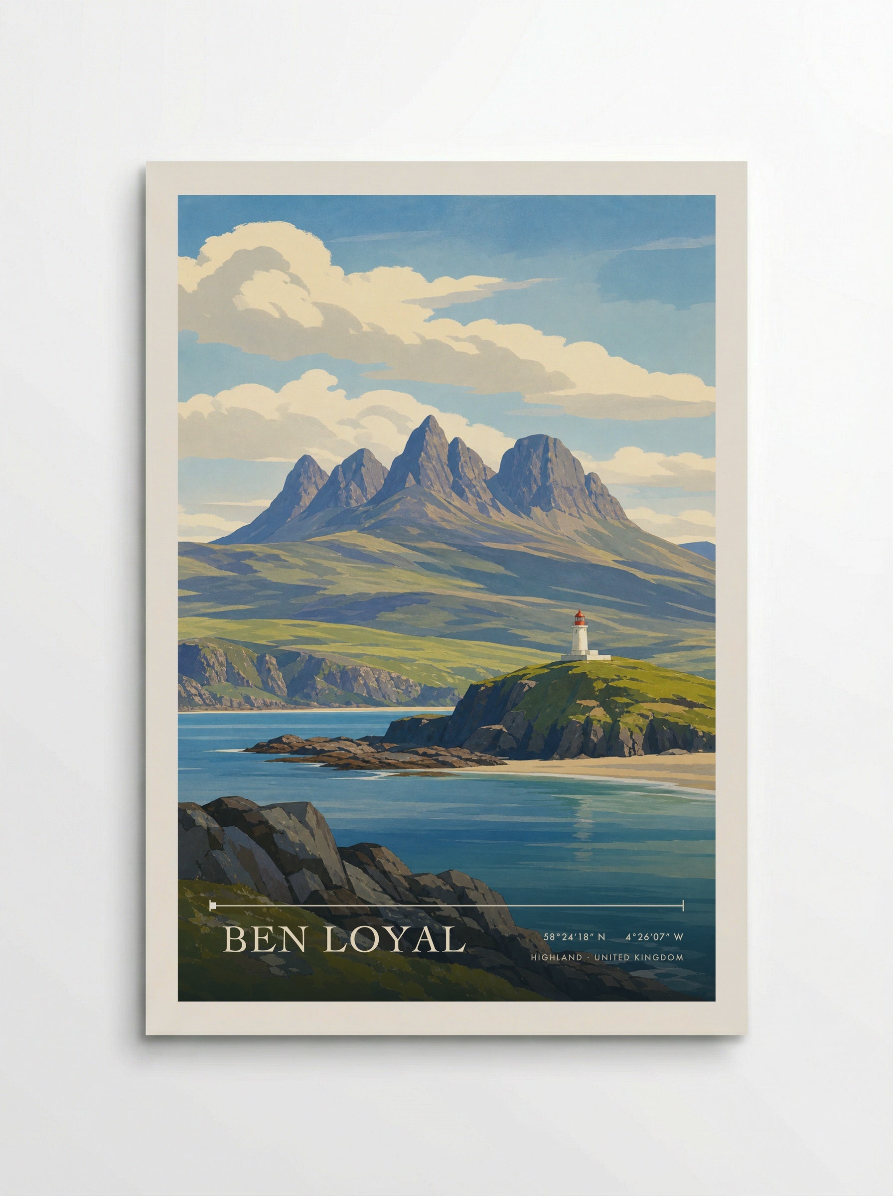 Ben Loyal Highland United Kingdom Travel Poster - Poster