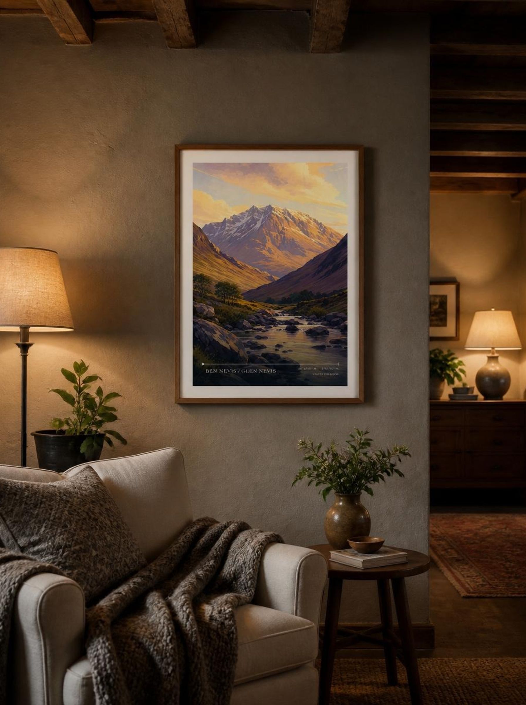 Ben Nevis / Glen Nevis United Kingdom Travel Poster - Lifestyle