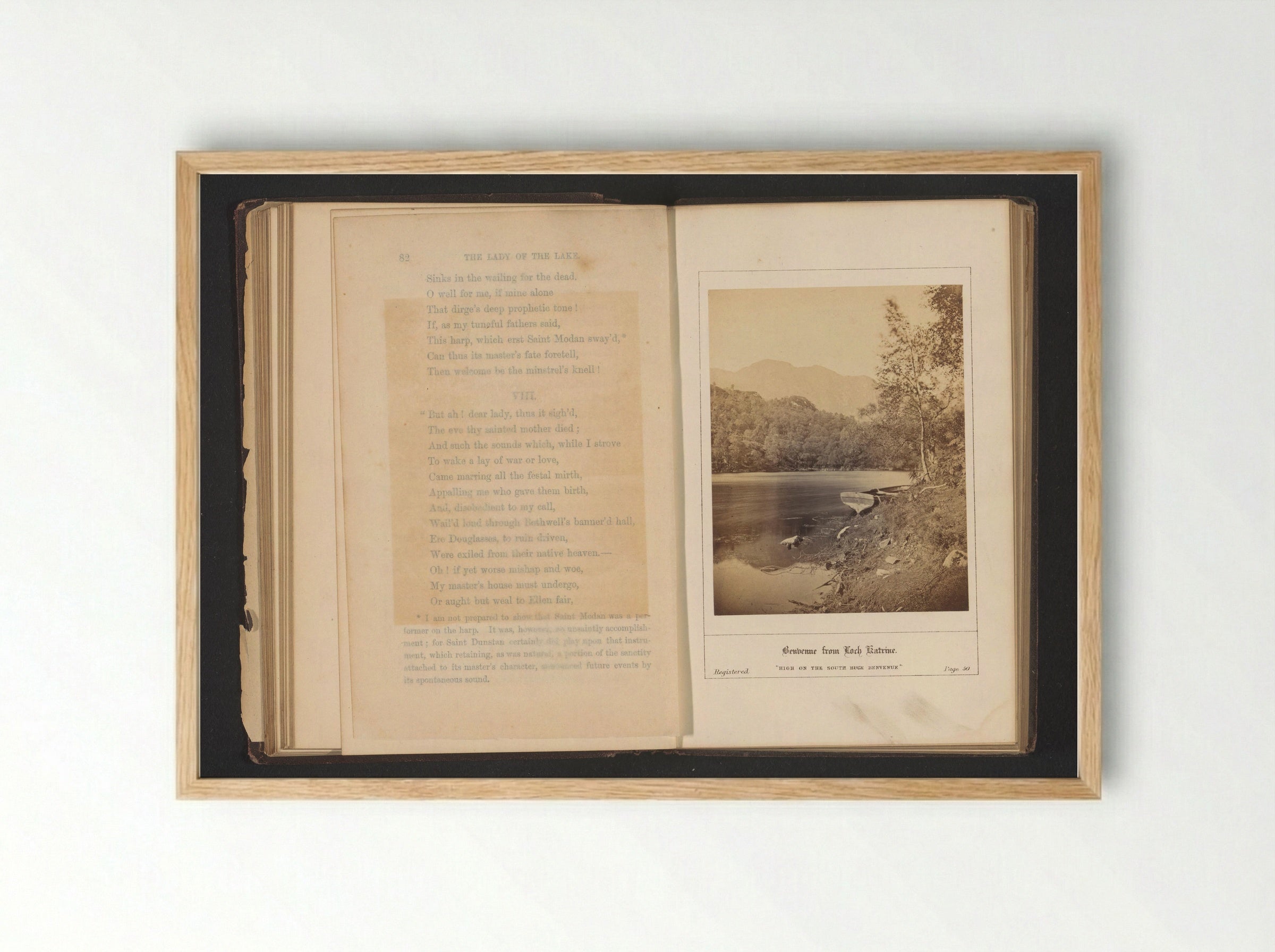 Ben Venue from Loch Katrine - George Washington Wilson - Framed Print Wood