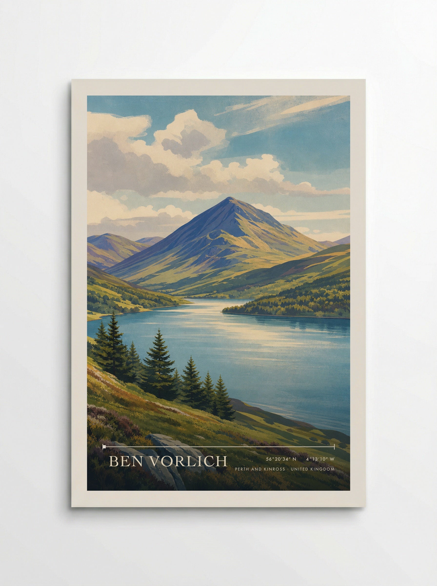 Ben Vorlich Perth and Kinross United Kingdom Travel Poster - Poster