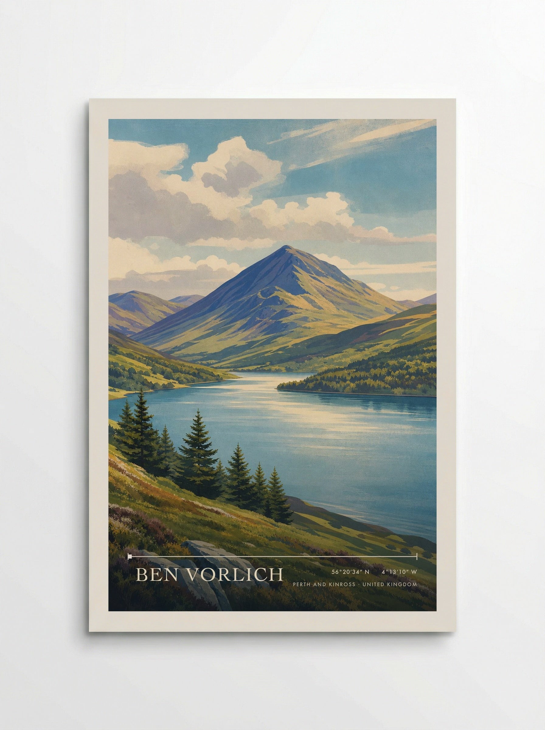 Ben Vorlich Perth and Kinross United Kingdom Travel Poster - Poster