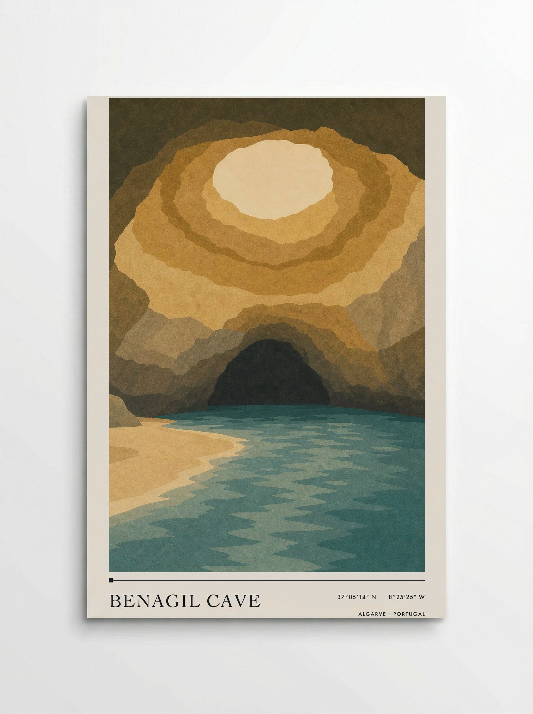 Benagil Cave Travel Poster Artwork - Poster