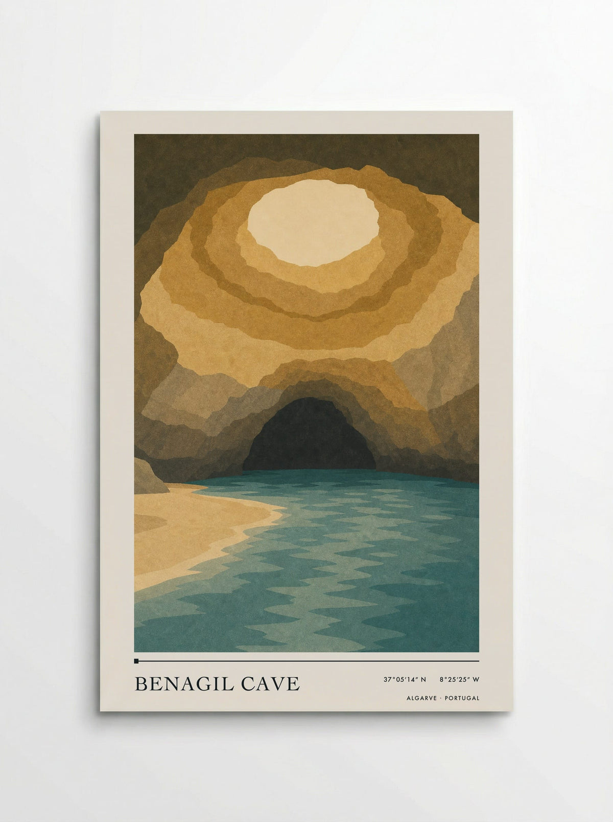 Benagil Cave travel poster print