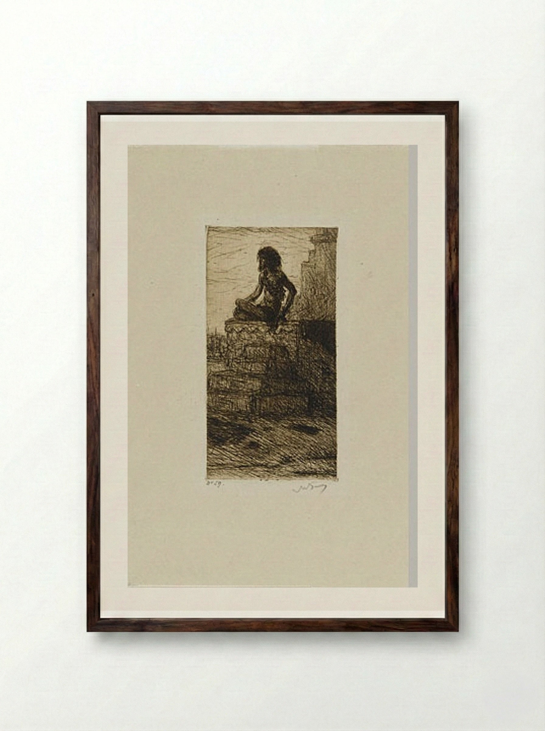 Benares - Marius Bauer - Framed Print Dark Wood