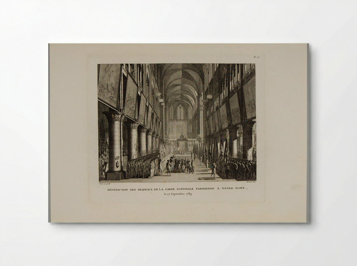 Benediction of the Flags of the National Guard of Paris in Notre Dame on September 27, 1789 - Pierre Gabriel Berthault - Poster