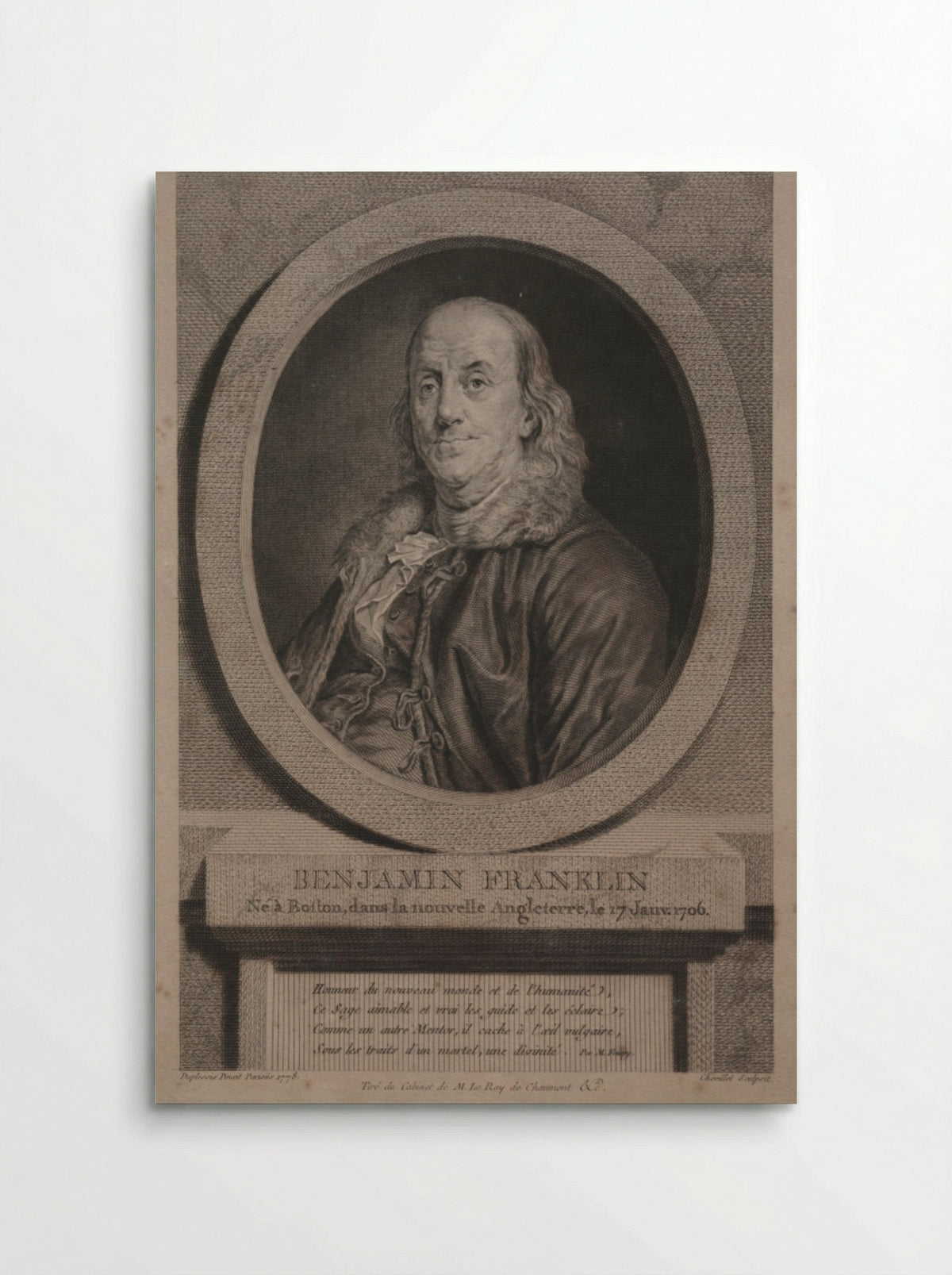Benjamin Franklin - Justus Chevillet - Poster