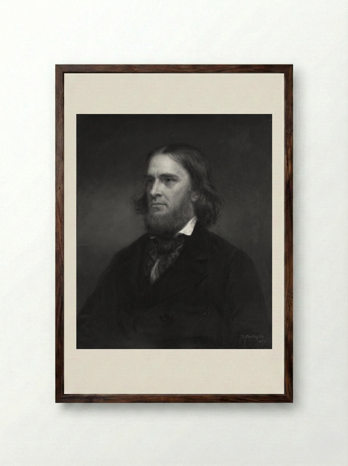 Benjamin Peirce - Daniel Huntington - Framed Print Dark Wood