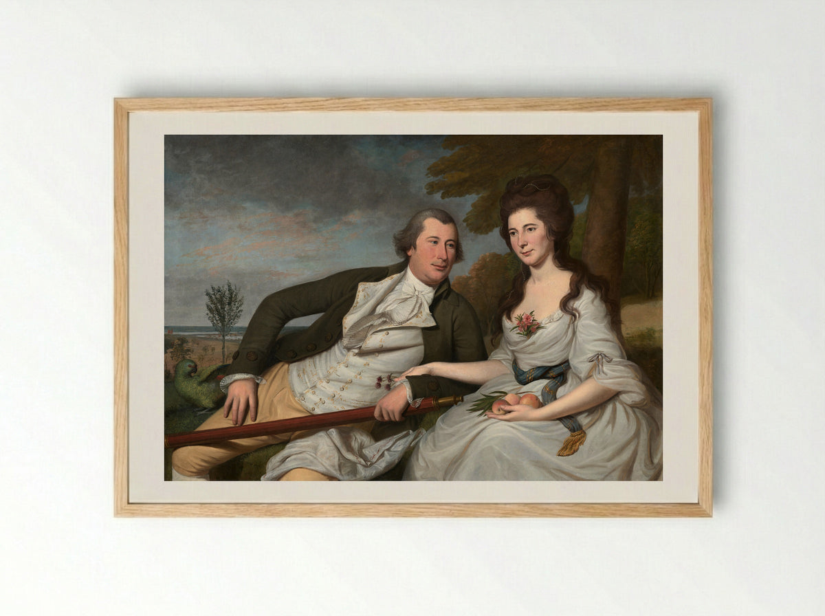 Benjamin and Eleanor Ridgley Laming - Charles Willson Peale - Framed Print Wood