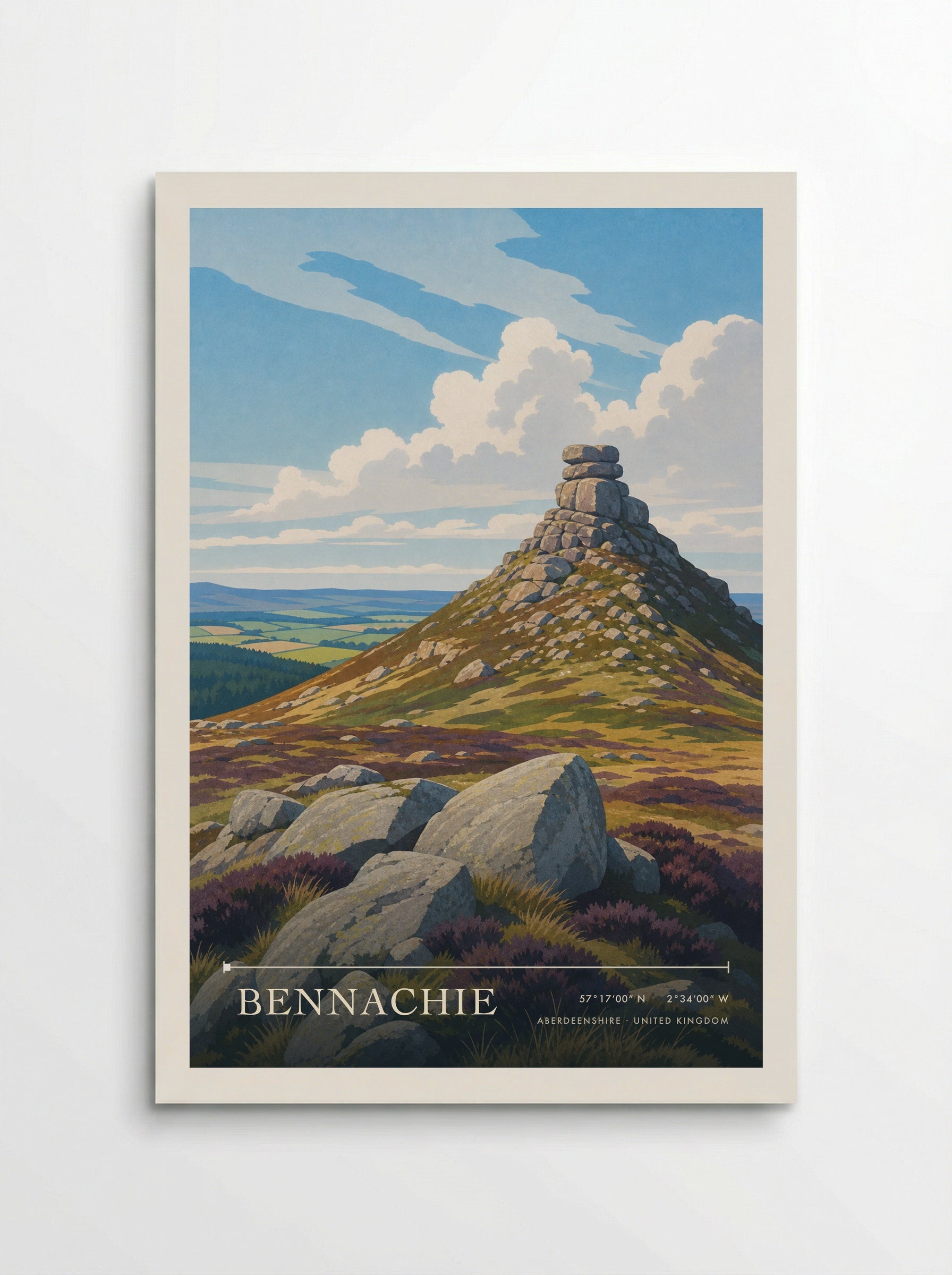 Bennachie Aberdeenshire United Kingdom Travel Poster - Poster