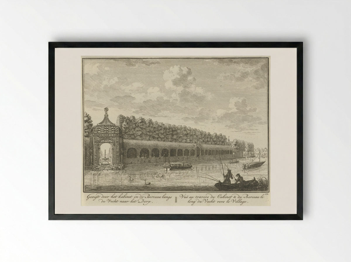 Berceau in de tuin van Huis ter Meer te Maarssen - Hendrik de Leth - Framed Print Black