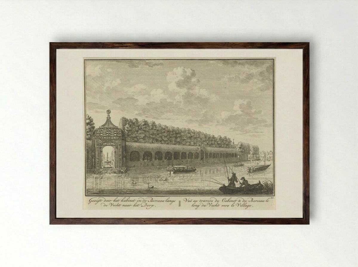 Berceau in de tuin van Huis ter Meer te Maarssen - Hendrik de Leth - Framed Print Dark Wood