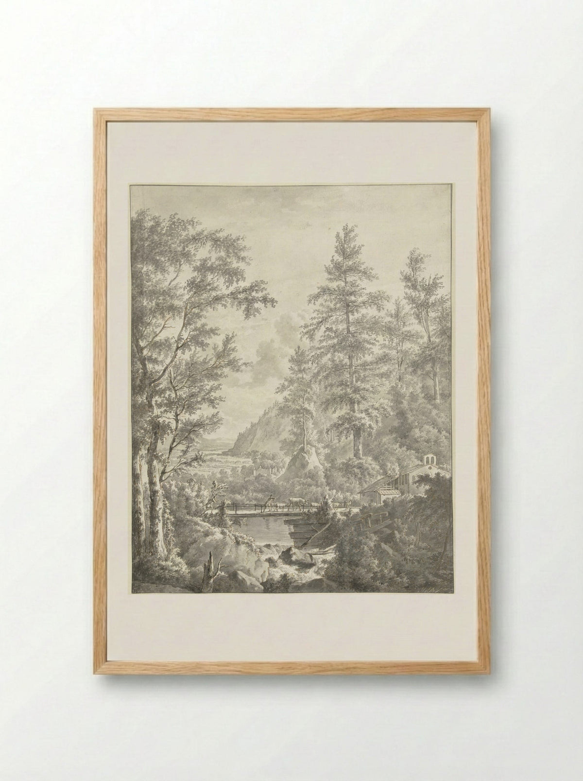 Bergachtig landschap in Spanje - Cornelis Apostool - Framed Print Wood