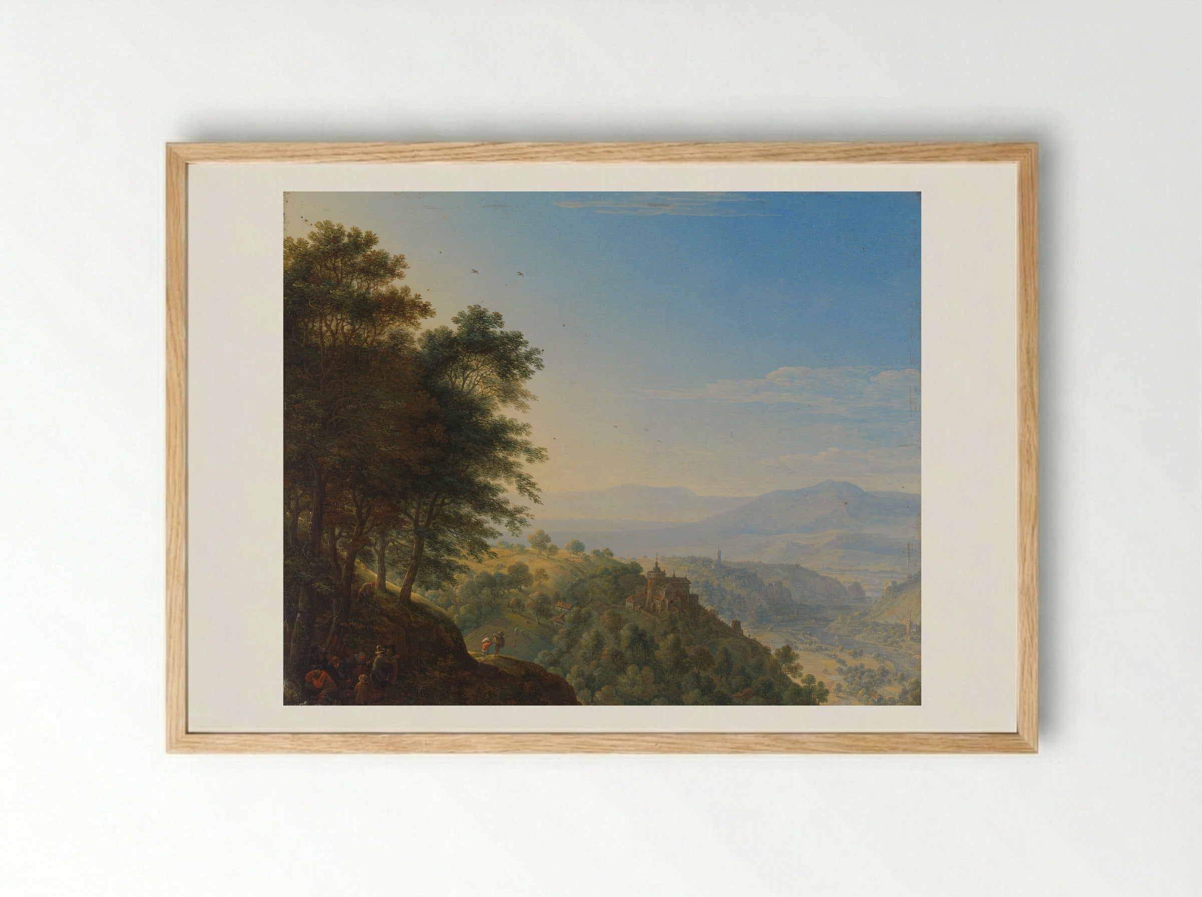 Berglandschap bij Boppard aan de Rijn - Herman Saftleven - Framed Print Wood