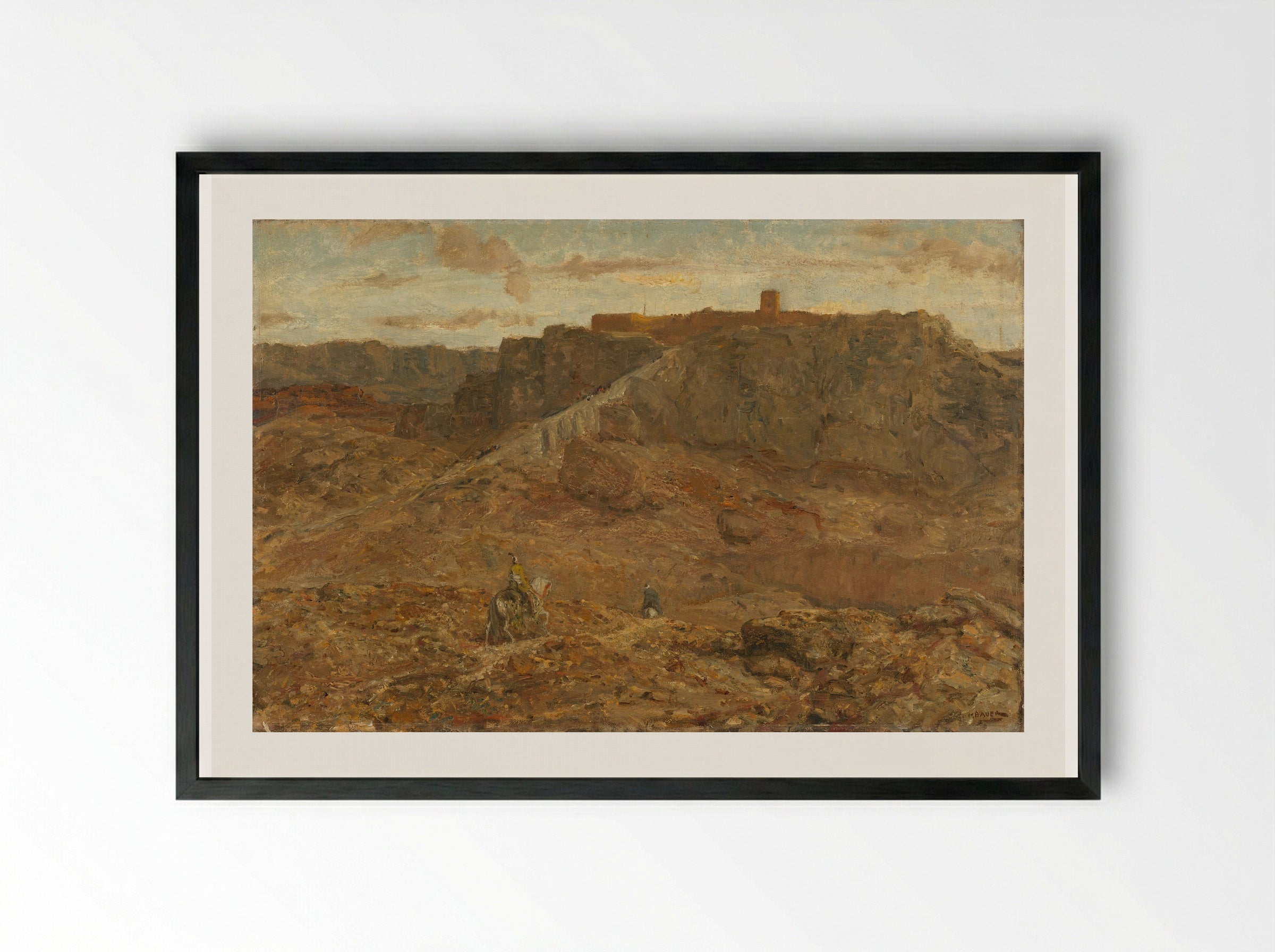 Berglandschap in Egypte - Marius Bauer - Framed Print Black