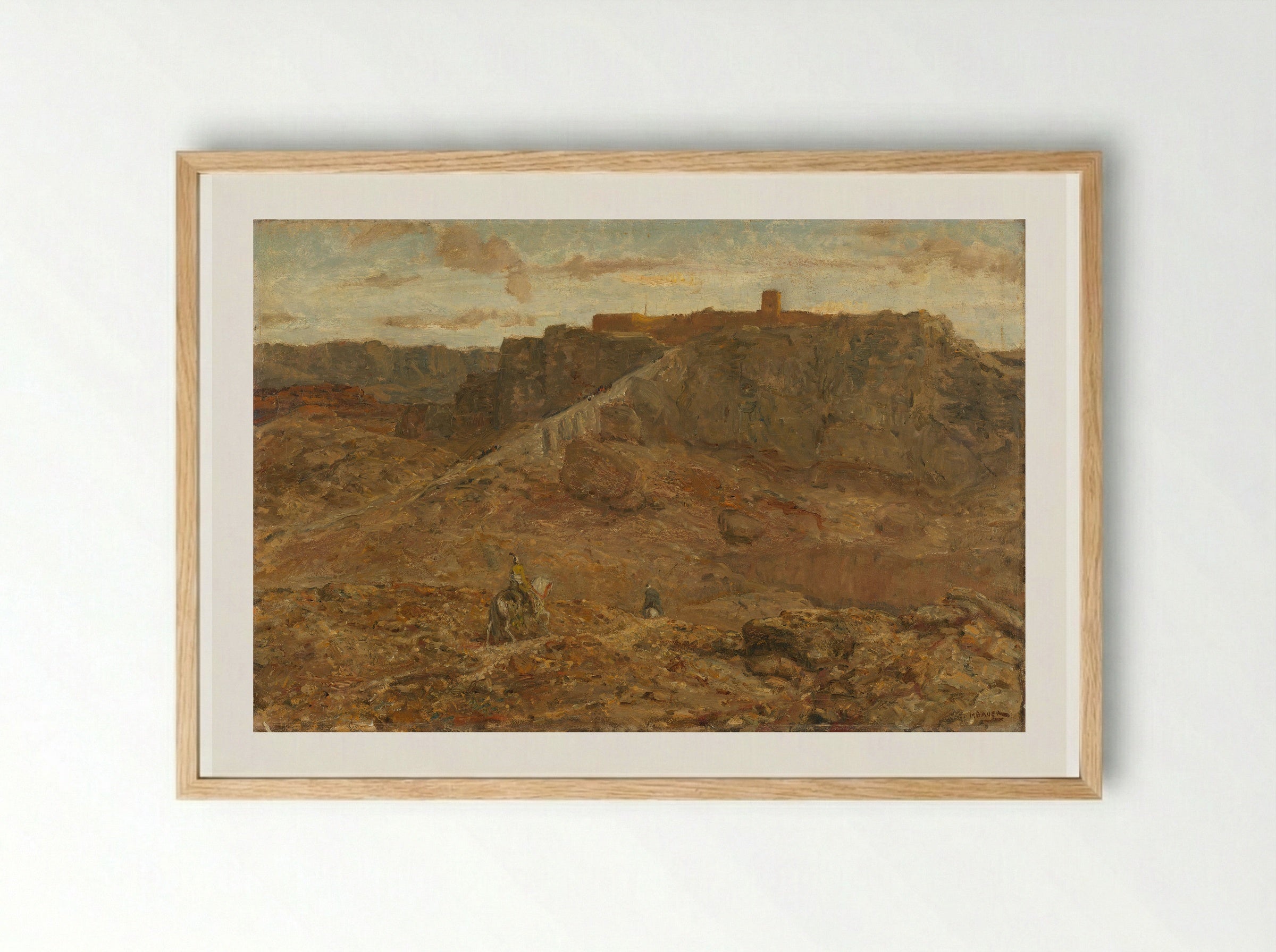 Berglandschap in Egypte - Marius Bauer - Framed Print Wood