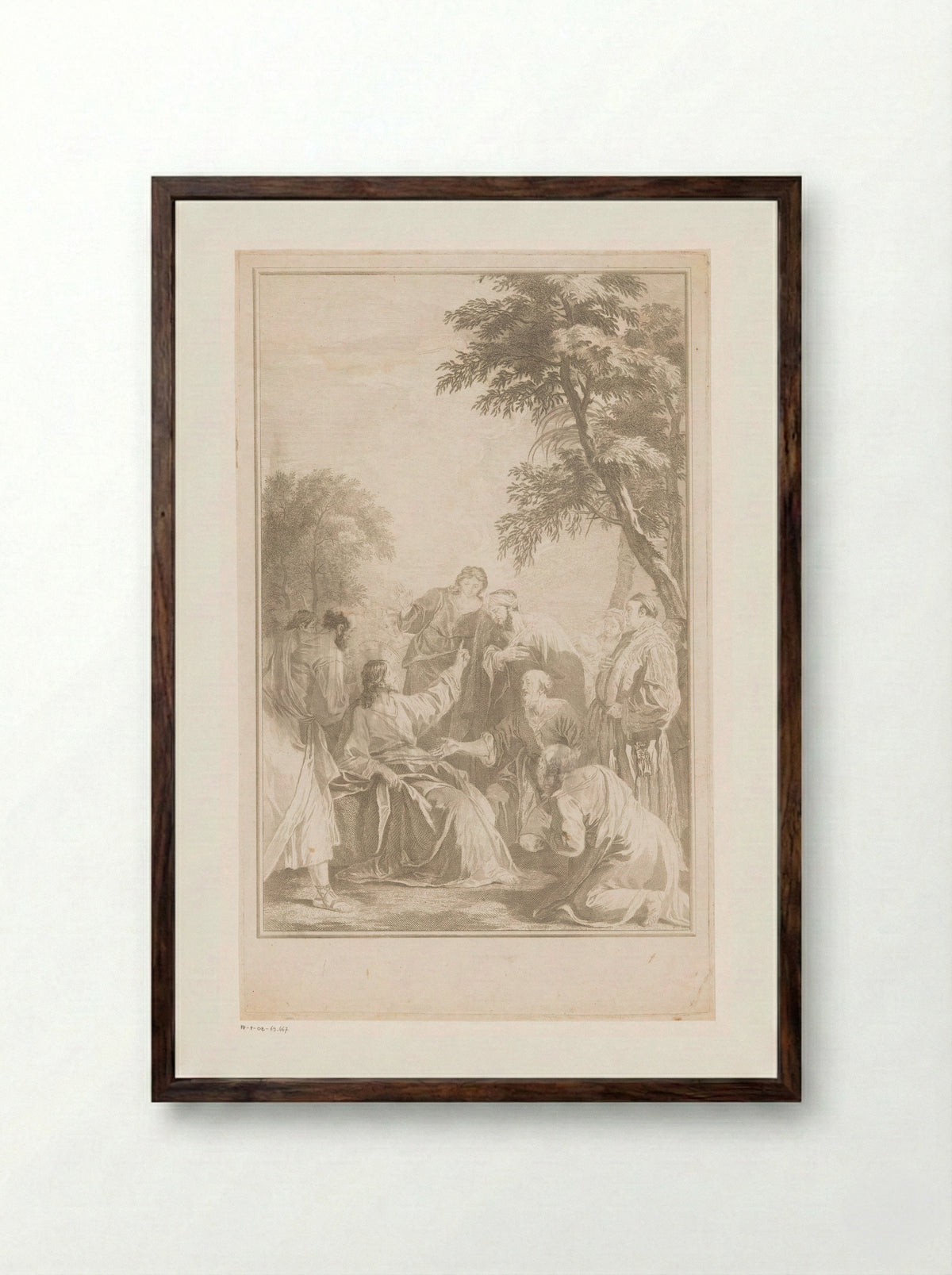 Bergrede - Jean Michel Liotard - Framed Print Dark Wood