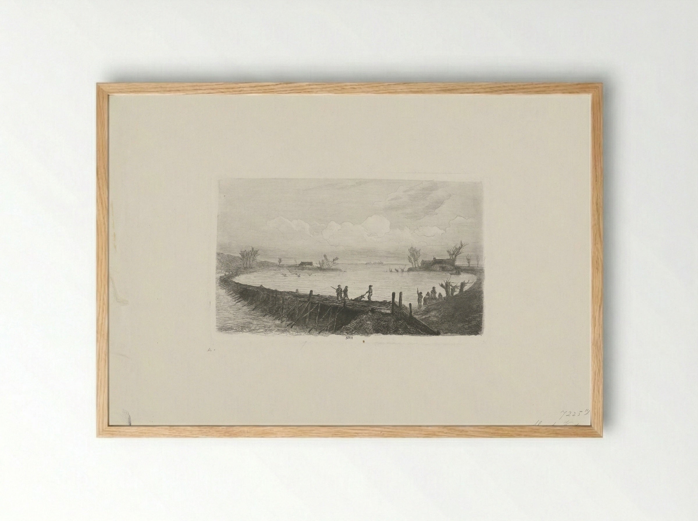 Beringing van de doorbraak te Speet - Mari ten Kate - Framed Print Wood
