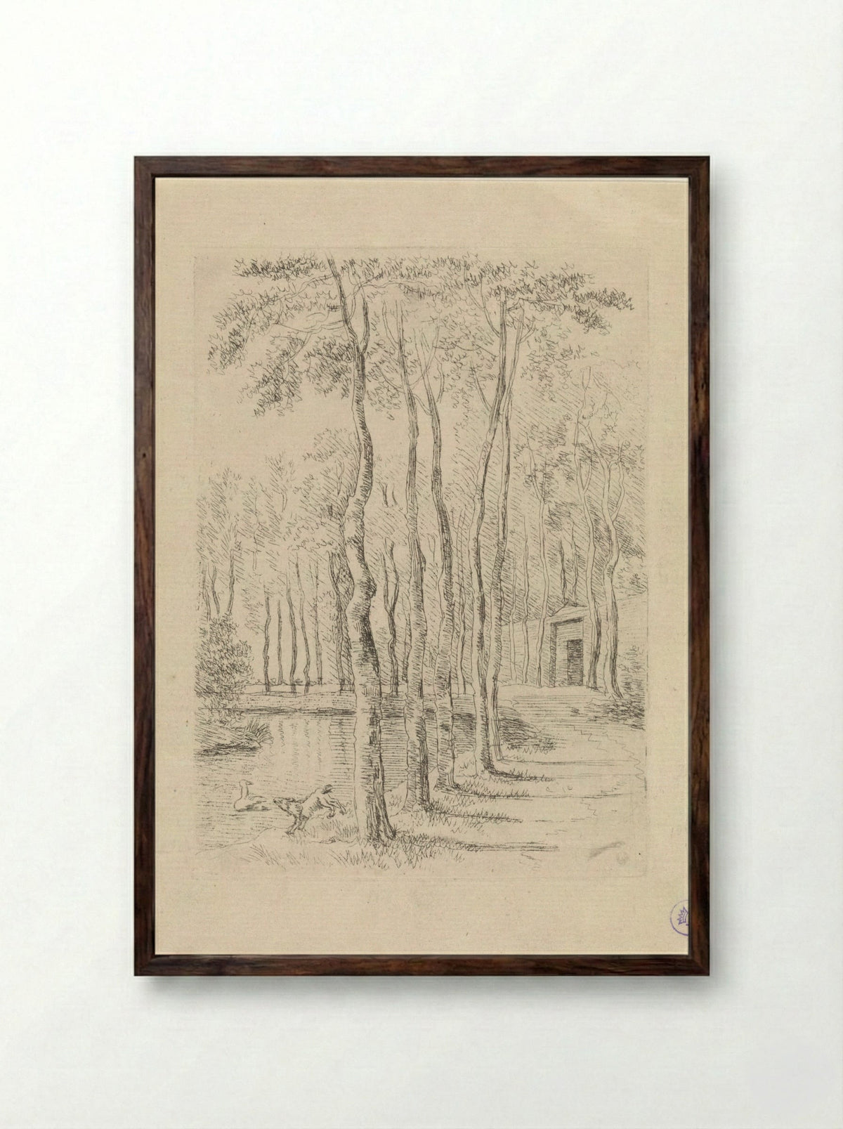 Berkenlaan - Gerrit Hulseboom - Framed Print Dark Wood