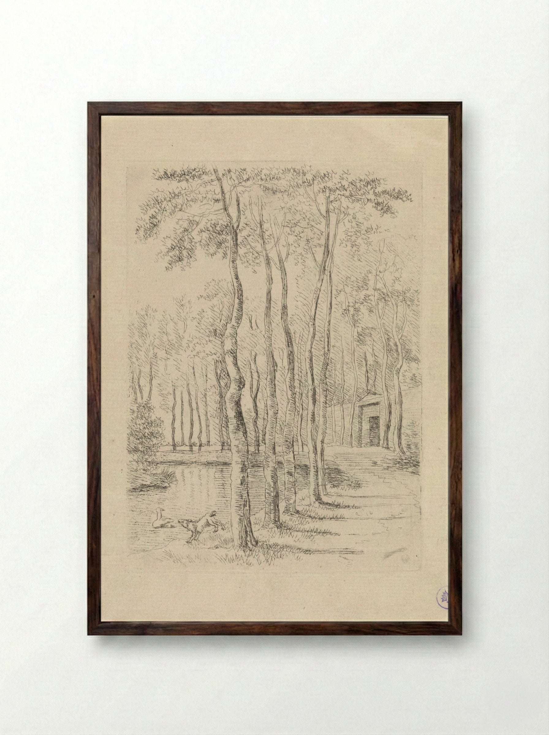 Berkenlaan - Gerrit Hulseboom - Framed Print Dark Wood
