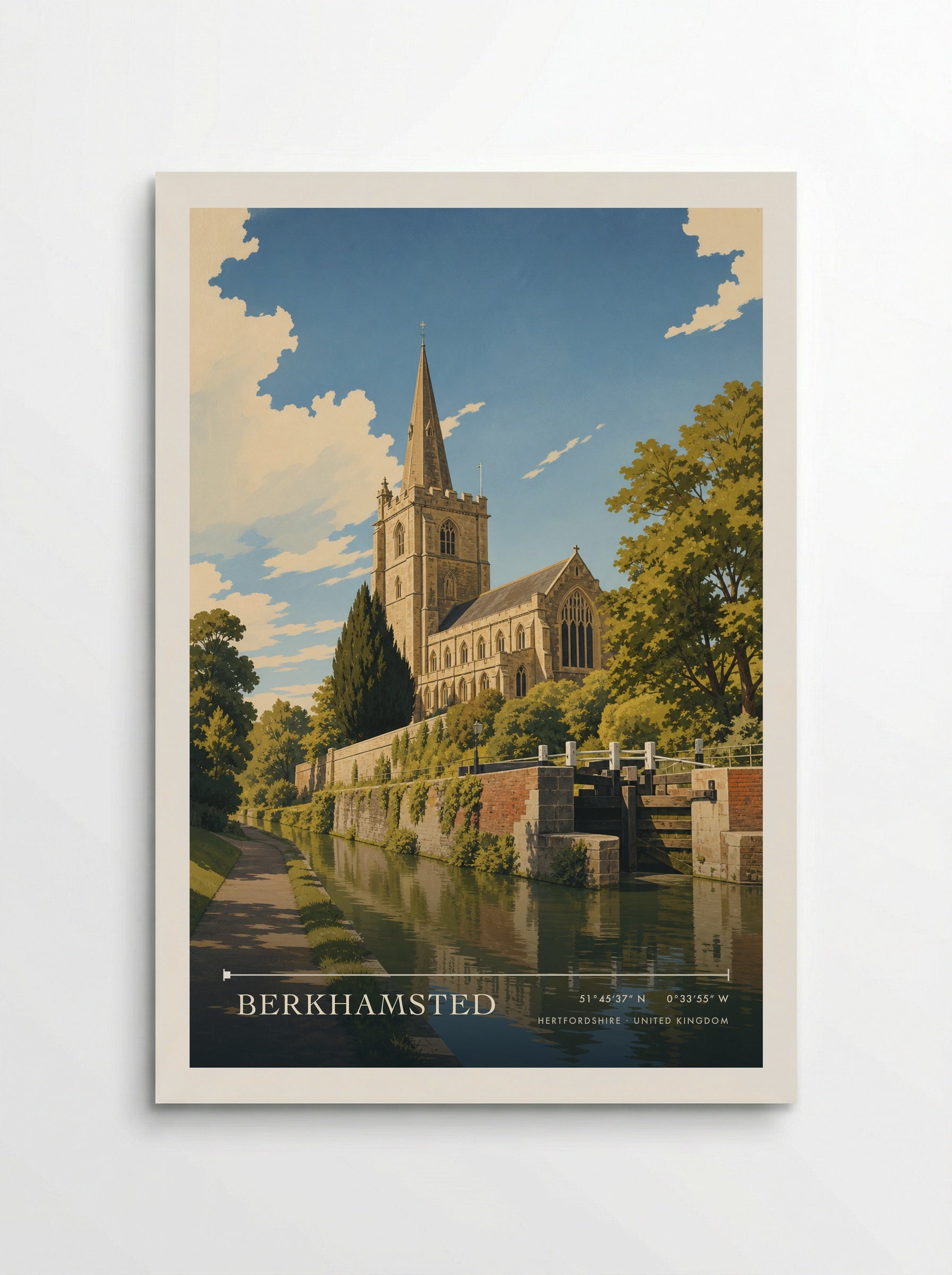 Berkhamsted Hertfordshire United Kingdom Travel Poster - Poster