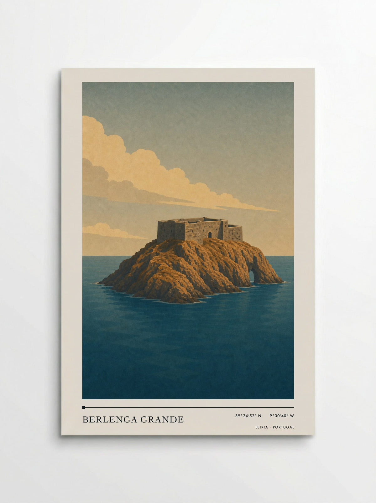 Berlenga Grande travel poster print