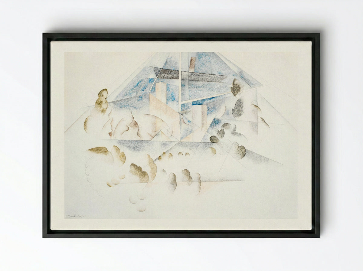 Bermuda: Masts and Foliage - Charles Demuth - Framed Canvas Black