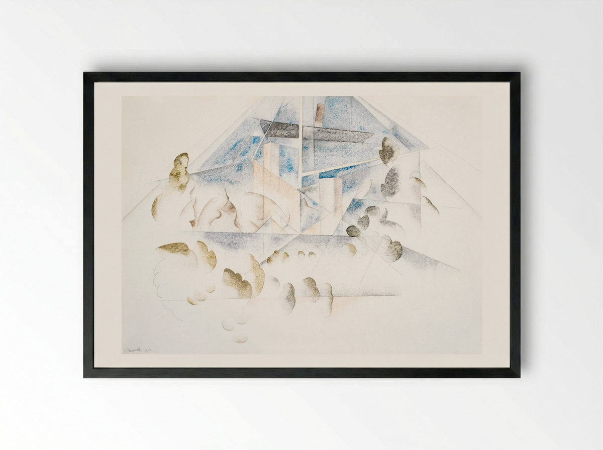 Bermuda: Masts and Foliage - Charles Demuth - Framed Print Black
