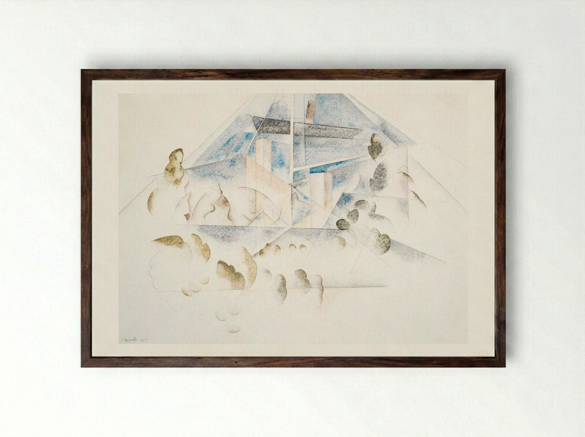 Bermuda: Masts and Foliage - Charles Demuth - Framed Print Dark Wood