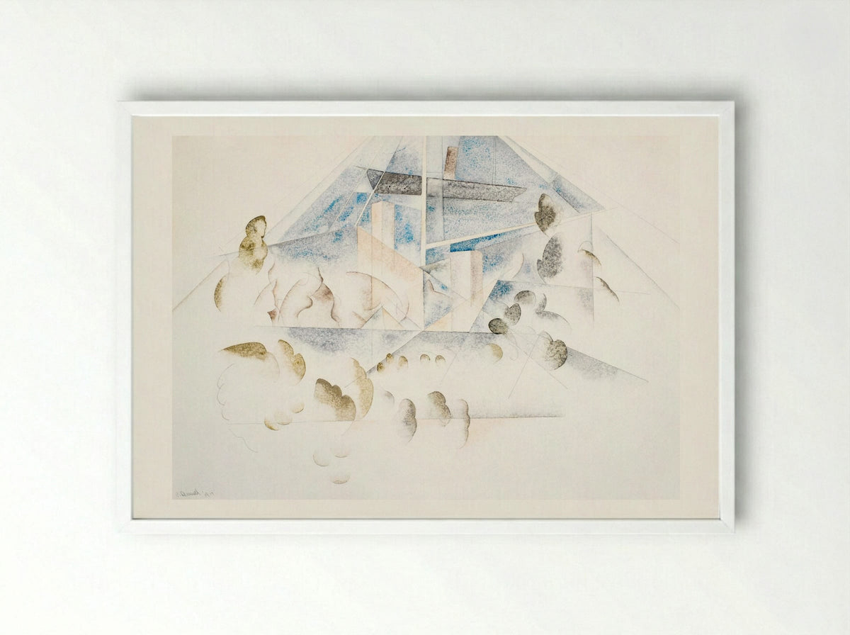 Bermuda: Masts and Foliage - Charles Demuth - Framed Print White