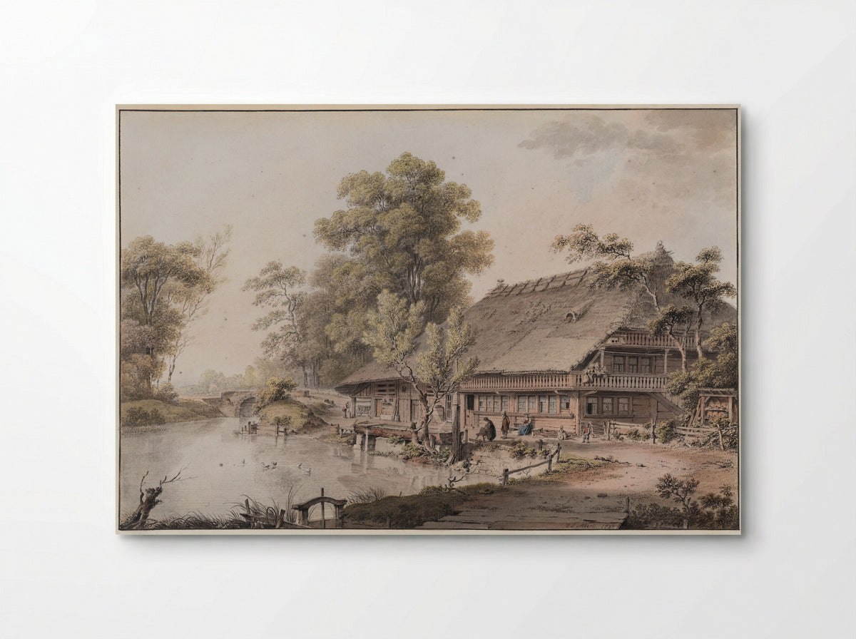 Bernese Farmhouse - Johann Ludwig Aberli - Poster