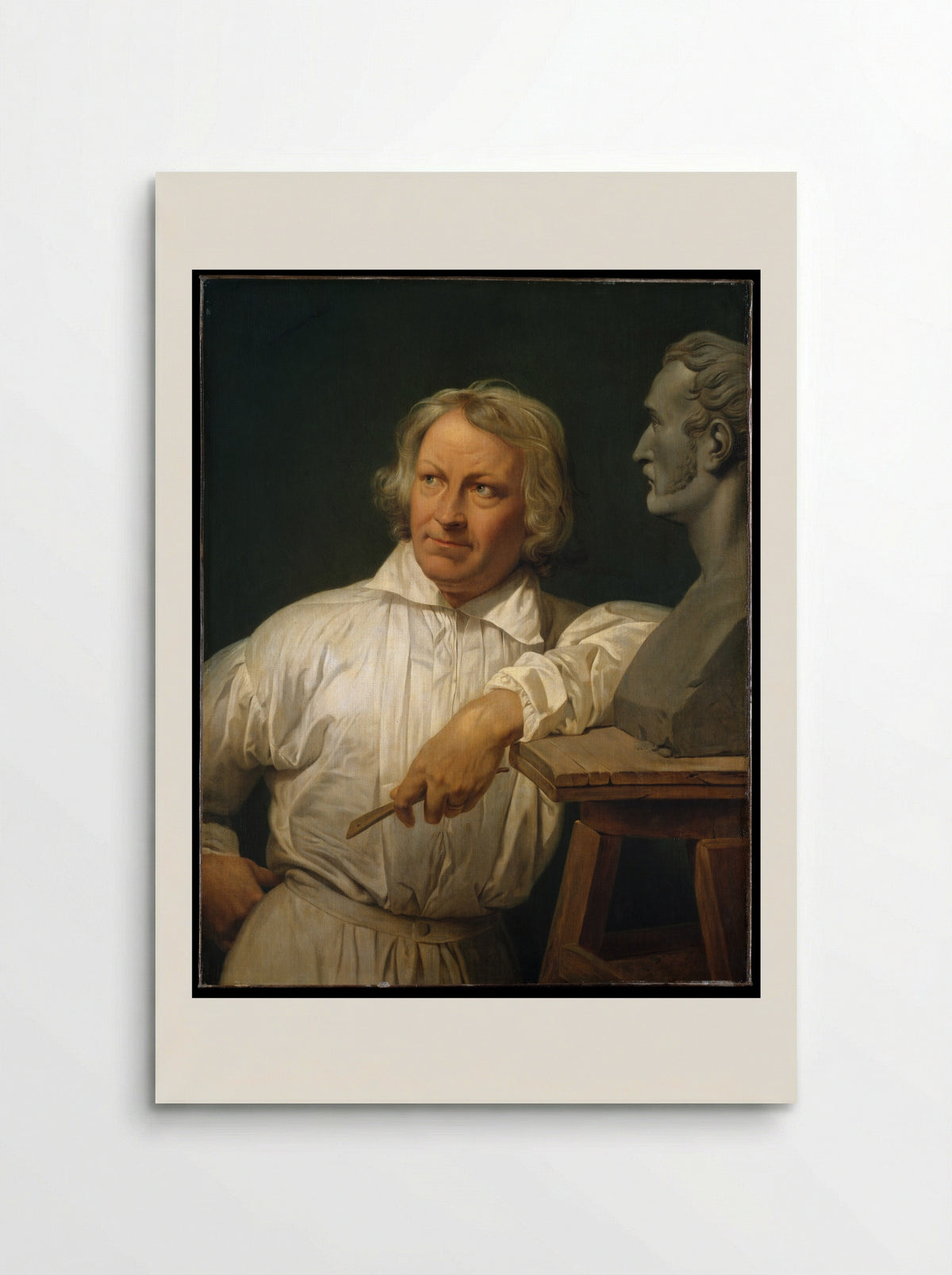 Bertel Thorvaldsen with the Bust of Horace Vernet - Horace Vernet - Poster