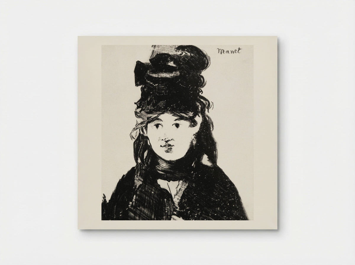 Berthe Morisot in Black - Édouard Manet - Poster