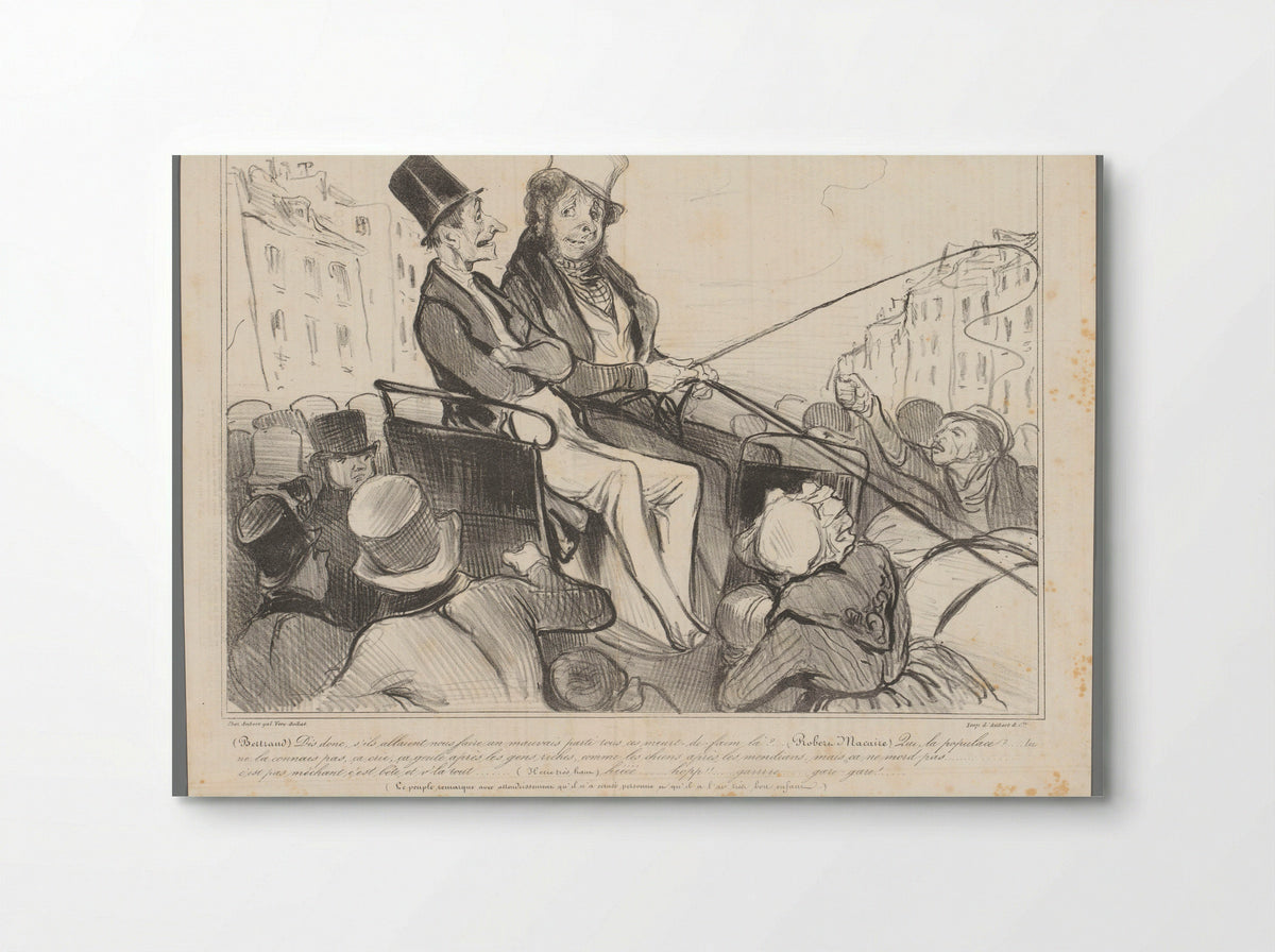 Bertrand and Robert-Macaire in a Carriage - Honoré Daumier - Poster