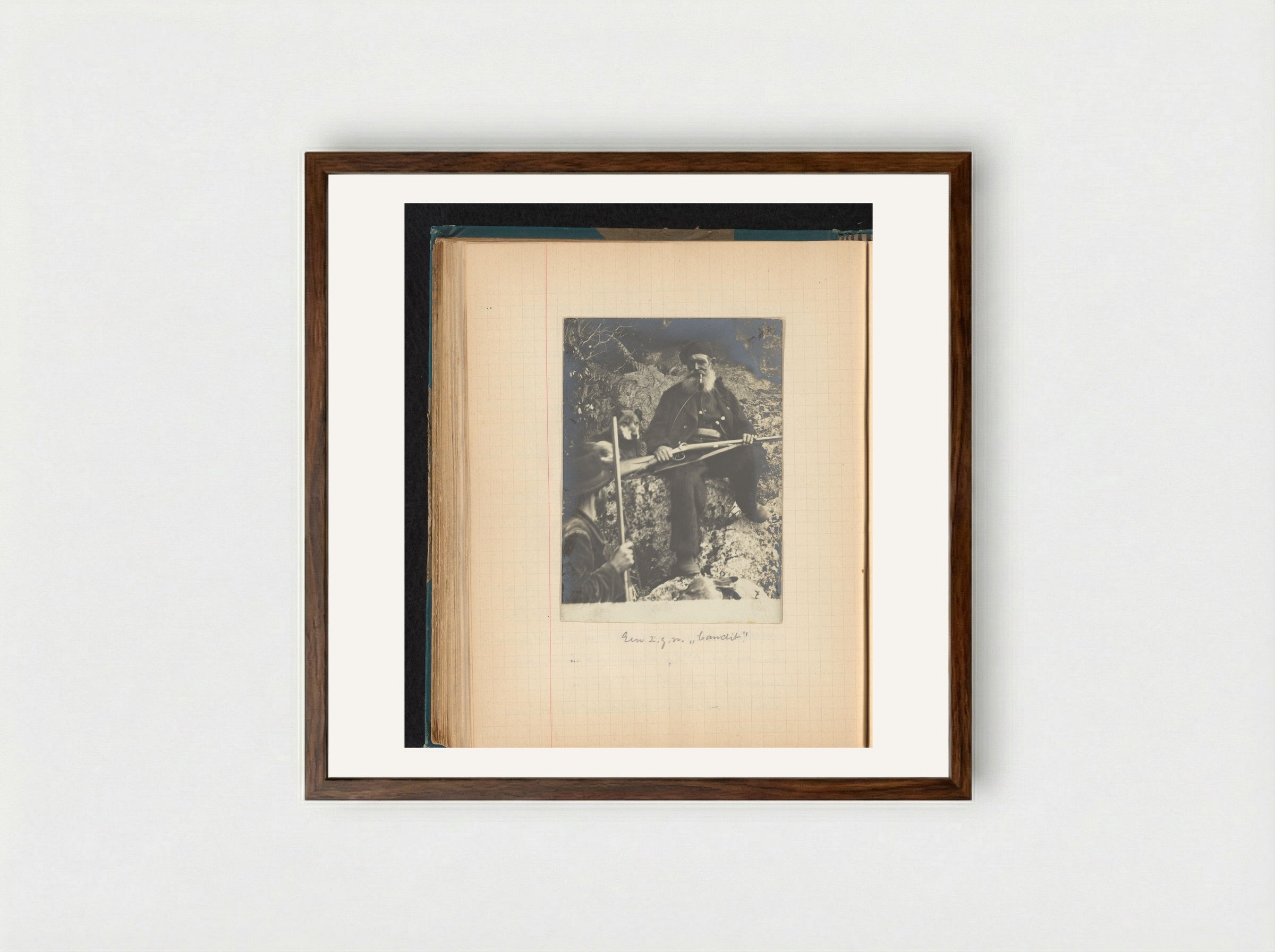 Beruchte bandiet Francois Antoine Bonelli - Théodore van Lelyveld - Framed Print Dark Wood