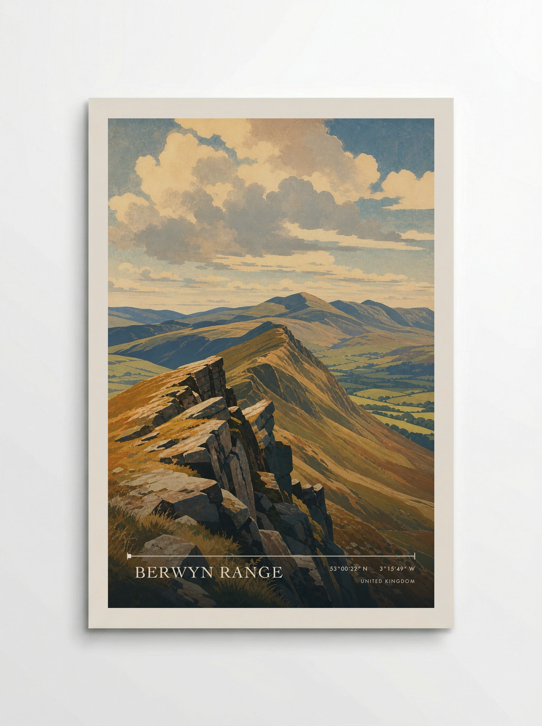 Berwyn Range United Kingdom Travel Poster - Poster
