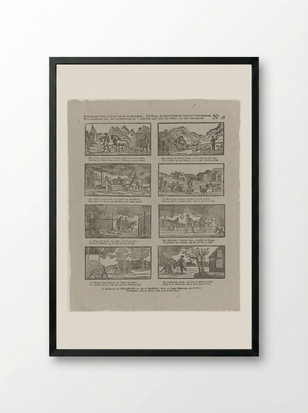 Beschouw deez' prent, ô jeugd! - Jacobus Wendel - Framed Print Black